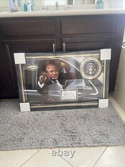 Donald Trump Autographed Framed With Bullets Presidential Photo JSA