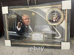 Donald Trump Autographed Framed With Bullets Presidential Photo JSA