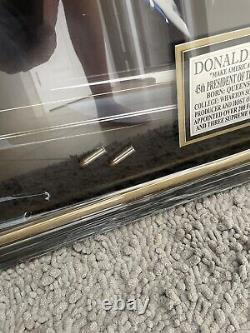 Donald Trump Autographed Framed With Bullets Presidential Photo JSA