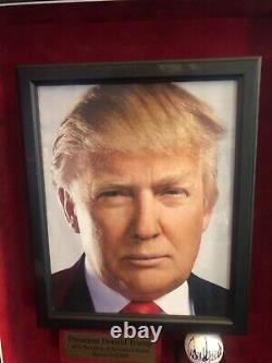 Donald Trump Autographed Golf Ball AS President JSA Certified Withcustom Frame