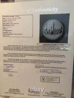 Donald Trump Autographed Golf Ball AS President JSA Certified Withcustom Frame