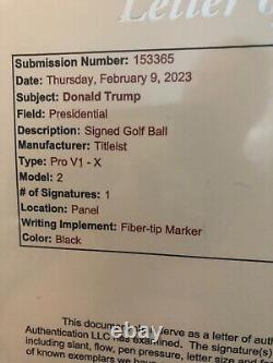 Donald Trump Autographed Golf Ball AS President JSA Certified Withcustom Frame