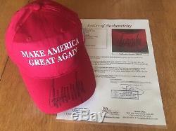Donald Trump Autographed Make America Great Again MAGA Hat JSA Authenticated LOA