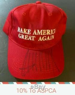 Donald Trump Autographed Make America Great Again Signed At 2016 Rally