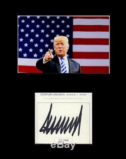 Donald Trump Autographed Mat Piece! President! MAGA! Publisher Certified! COA