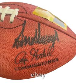 Donald Trump Autographed Official Duke NFL Football Beckett