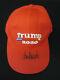 Donald Trump Autographed Potus Signed Maga Hat #d Coa-halo
