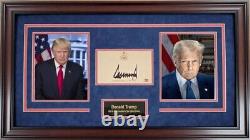 Donald Trump Autographed Presidential Portrait Framed Photo 45 47 PSA DNA MAGA