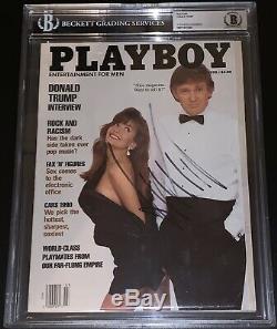 Donald Trump Autographed Signed 1990 Playboy Magazine BAS Beckett Encapsulated