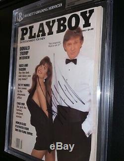 Donald Trump Autographed Signed 1990 Playboy Magazine BAS Beckett Encapsulated