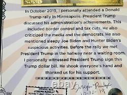 Donald Trump Autographed Signed Bill MAGA With Certificate Of Authenticity Notaty