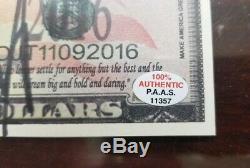 Donald Trump Autographed Signed Dollar Bill PAAS Authenticated w Hologram