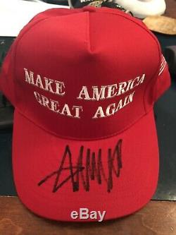 Donald Trump Autographed Signed Make America Great Again Red Hat MAGA