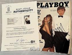 Donald Trump Autographed Signed Playboy Magazine BAS Beckett LOA