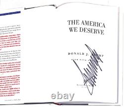 Donald Trump Autographed The America We Deserve HC Book PSA/DNA Letter