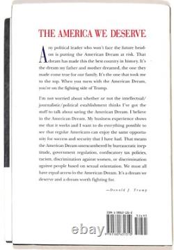 Donald Trump Autographed The America We Deserve HC Book PSA/DNA Letter