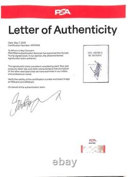 Donald Trump Autographed The America We Deserve HC Book PSA/DNA Letter