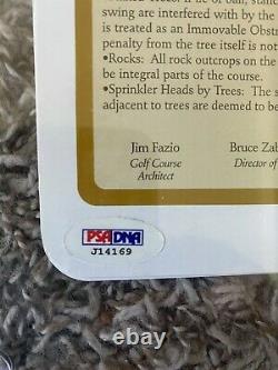 Donald Trump Autographed Trump Golf Club Scorecard with Inscription PSA/DNA