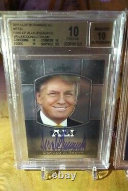 Donald Trump BGS 10 PRISTINE + PSA 9 2011 Leaf 2012 Pop Century Auto Signed RC