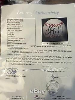 Donald Trump Billionaire President Hand Signed Autographed Roml Baseball Jsa Loa