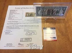 Donald Trump Double Authenticated Autographed Dollar Bill PSA & JSA