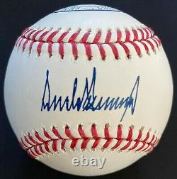 Donald Trump Facsimile Autographed MLB Rawlings Baseball Presidential Logo Ball