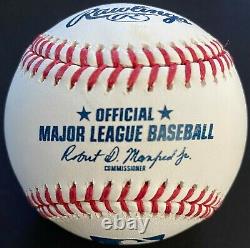 Donald Trump Facsimile Autographed MLB Rawlings Baseball Presidential Logo Ball