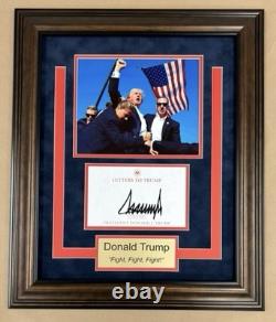 Donald Trump Framed Autographed Assassination Attempt Presidential Photo