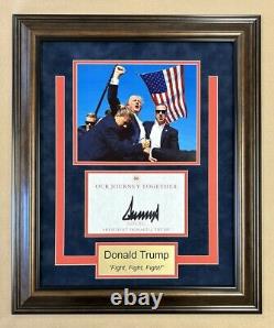 Donald Trump Framed Autographed Assassination Attempt Presidential Photo