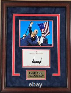 Donald Trump Framed Autographed Assassination Attempt Presidential Photo PSA DNA