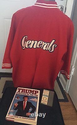 Donald Trump Game-Worn Generals Warm-Up 1st Game Ticket Signed Book Hologram COA