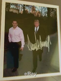 Donald Trump Hand Signed 8 x 10 photo Framed Authentic, have proof signing photo