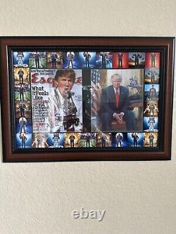 Donald Trump, Hand Signed Autograph, Custom Framed JSA LOA