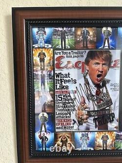 Donald Trump, Hand Signed Autograph, Custom Framed JSA LOA