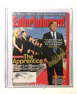 Donald Trump Hand Signed, Autographed Entertainment Magazine Cover T. M. COA