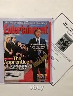 Donald Trump Hand Signed, Autographed Entertainment Magazine Cover T. M. COA