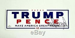 Donald Trump Hand-Signed Autographed MAGA Campaign Sticker with COA and More