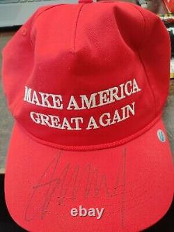 Donald Trump Hand Signed Autographed Make America Great Again Hat 100% Authentic