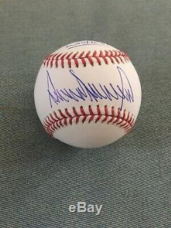 Donald Trump Hand Signed Autographed OMLB Baseball Inscribed Best Wishes COA