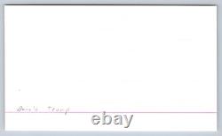 Donald Trump Hand Signed Index Card Business, Realty Show, President