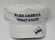 Donald Trump Hand Signed Official Maga White Snapback Hat President Autographed