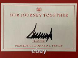 Donald Trump Hand Signed Our Journey Together Book+original Box+jsa Letter