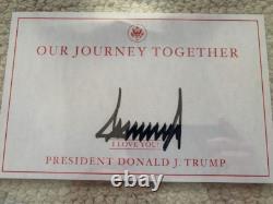 Donald Trump Hand Signed Our Journey Together Bookplate Psa Slabbed
