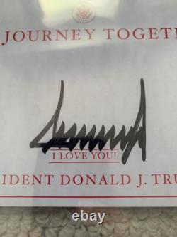 Donald Trump Hand Signed Our Journey Together Bookplate Psa Slabbed