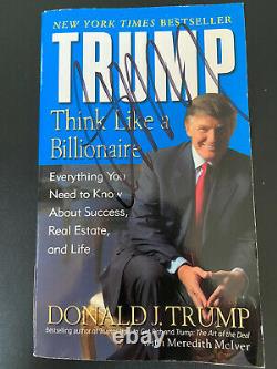 Donald Trump Hand Signed Paperback Book