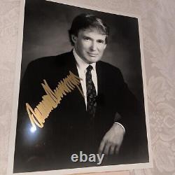 Donald Trump Hand signed 8x10 Photo in Gold Ink