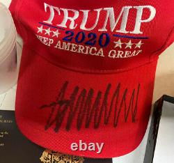 Donald Trump Hat Hand Signed WithCOA Autograph RED MAGA KAG CAP + Golf Extras