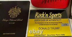 Donald Trump Hat Hand Signed WithCOA Autograph RED MAGA KAG CAP + Golf Extras