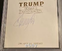 Donald Trump Hotels Annual Report Signed Auto PSA & JSA RARE POSSIBLE 1 of 1