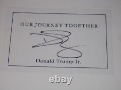Donald Trump Jr Autograph Our Journey Together Harcover Book (317 Pages)